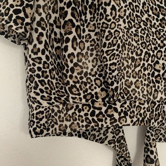 Como Black Crop Top Animal Print Top - Picture 10 of 13